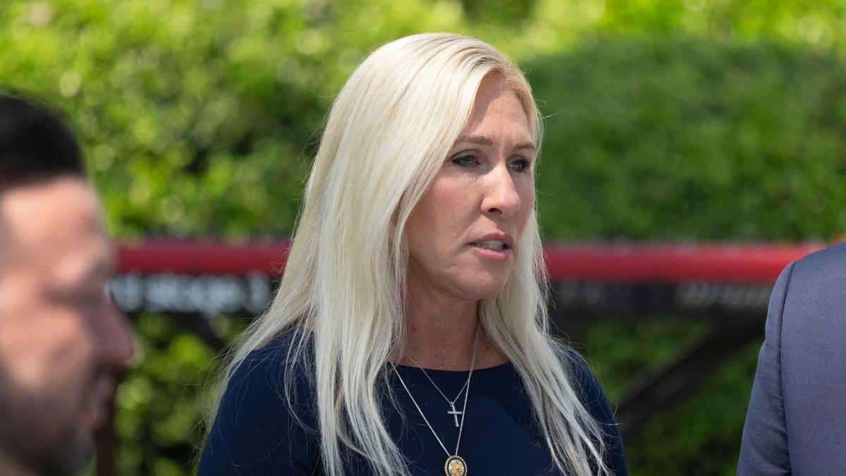 image of On Easter Sunday, Greene condemned Trump after he posted a profane social media message.