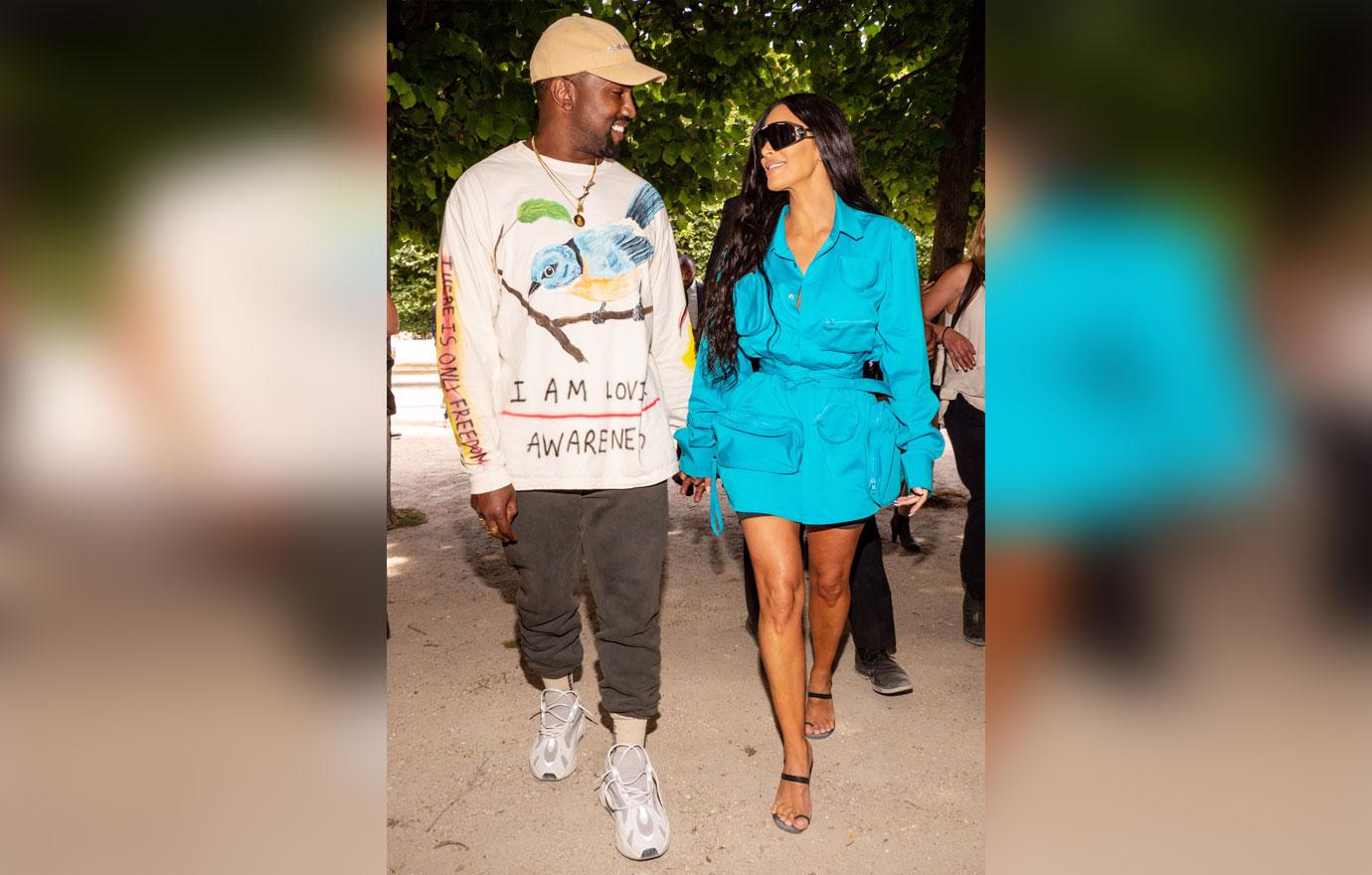 Kim and Kanye At Louis Vuitton show, Front Row, Spring Summer 2019, Paris Fashion Week Men's, France - 21 Jun 2018