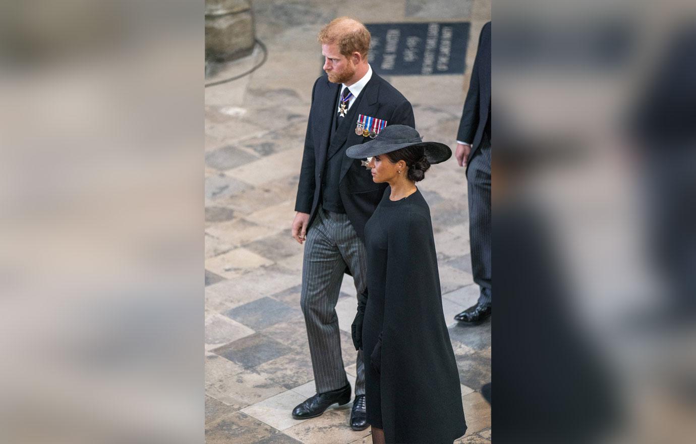 meghan markle consoling distressed prince harry in his grief at queen elizabeth iis funeral