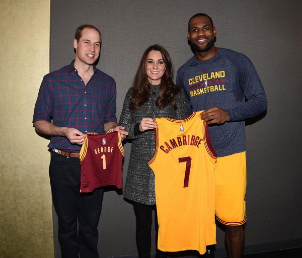 Prince william kate middleton lebron james