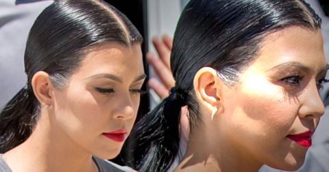 Kourtney kardashian scott disick split grey hair