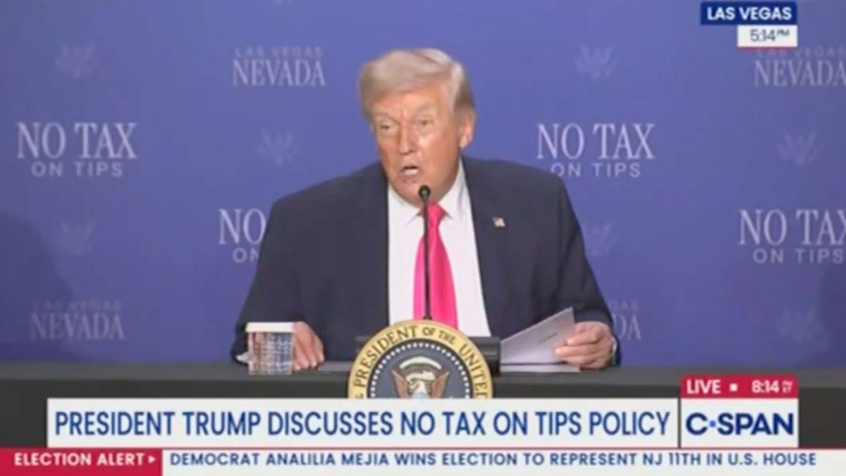 Photo of Donald Trump claimed he's 'not a senior' even though he's 79 years old.