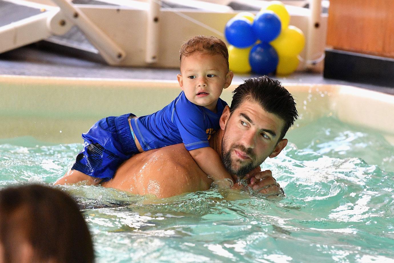 michael phelps teaches son to swim pics 05