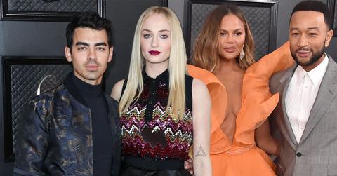 joe jonas sophie turner chrissy teigen john legend grammys red carpet