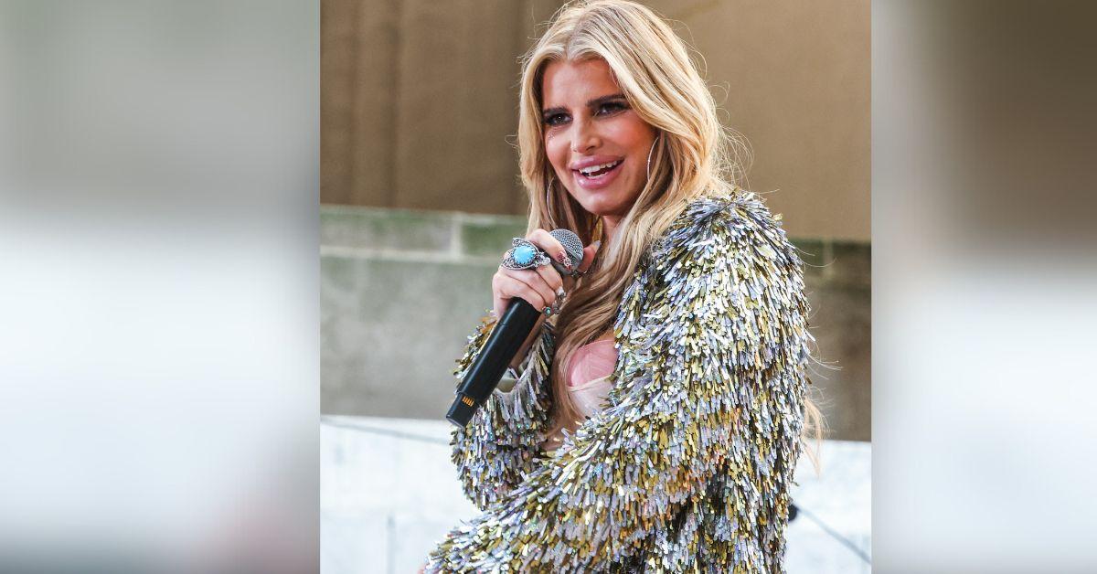 image of Jessica Simpson's assets almost popped out!