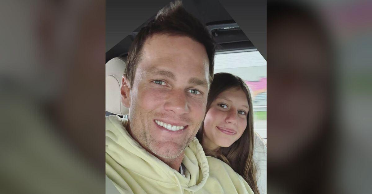 tom brady daughter twin vacation selfie photo