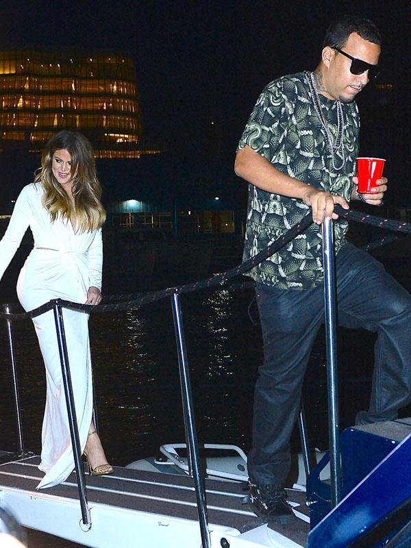 The Kardashians board a private Yacht with Khloe and French Montana for her 30th birthday party