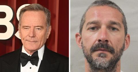 split photo of bryan cranston and shia labeouf