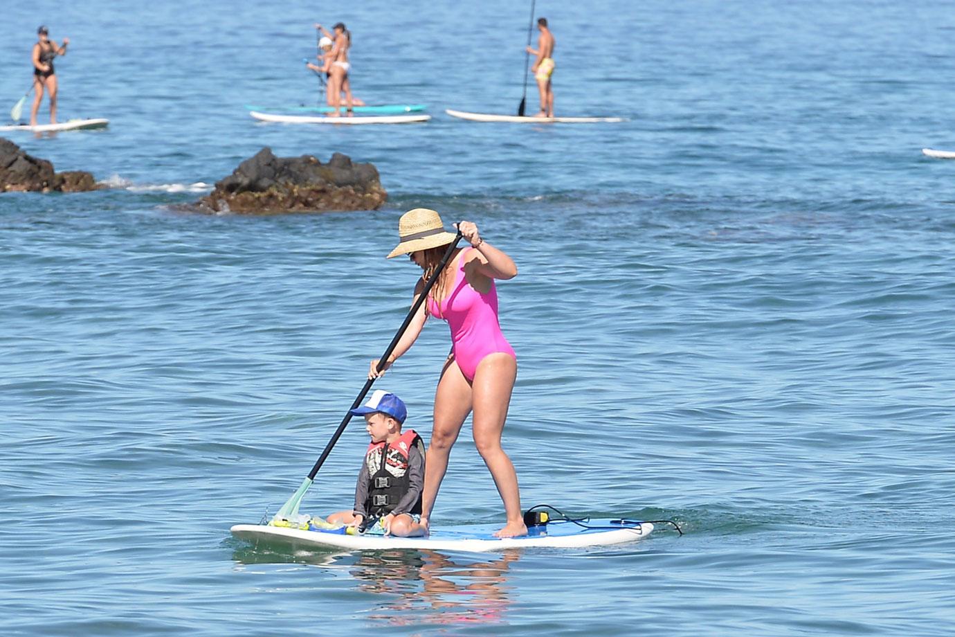 Hilary Duff Son Paddleboarding Photos 06