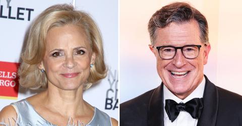 photo of Amy Sedaris and Stephen Colbert.