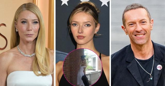 three-way split photo of Gwyneth Paltrow, Chris Martin & Apple Martin