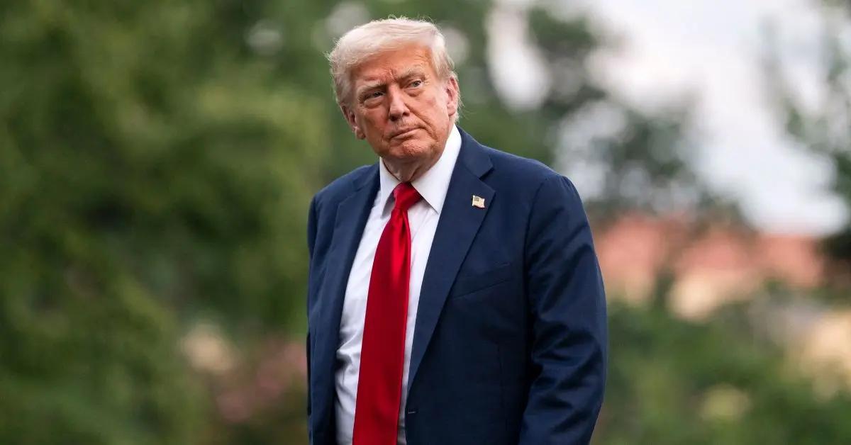image of Donald Trump denied writing the birthday message to Jeffrey Epstein.