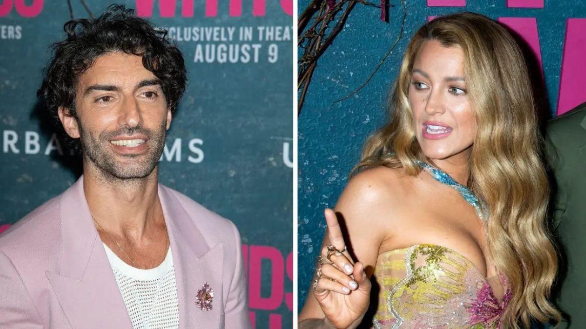 image split of Blake lively and Justin baldoni