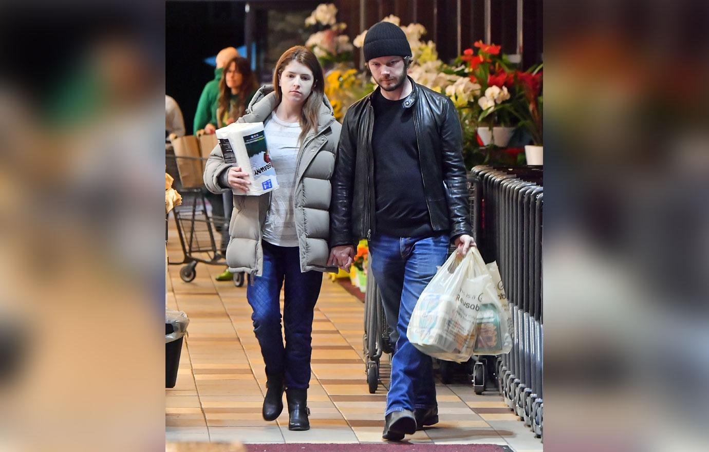 EXCLUSIVE: Anna Kendrick and Ben Richardson grocery shopping in Los Angeles.