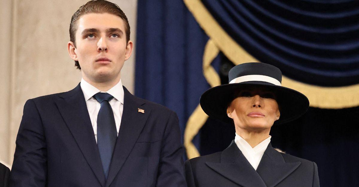 image of Barron Trump appeared during a private event.