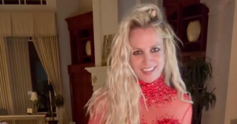 britney spears dances red outfit instagram photos