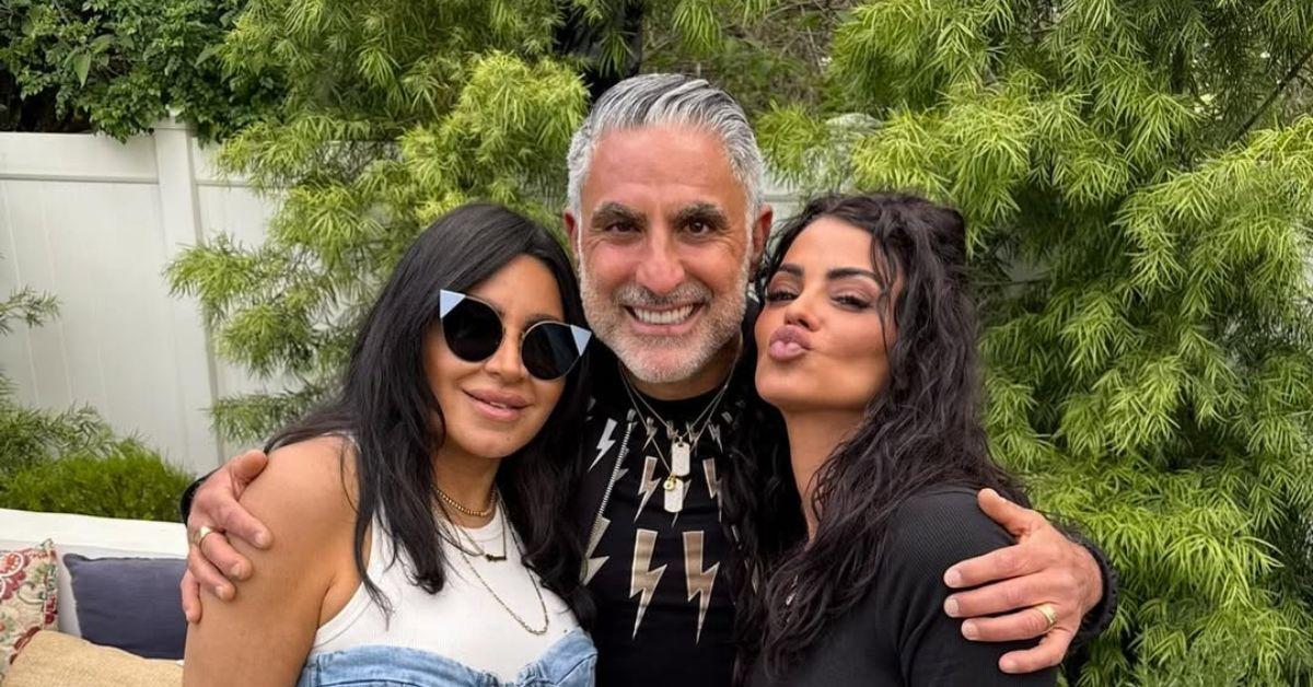 Photo of Mercedes Javid, Reza Farahan and Golnesa Gharachedaghi.