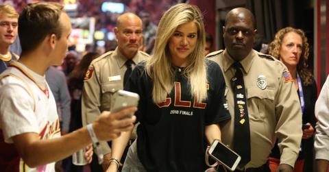 Khloe kardashian attends nba finals