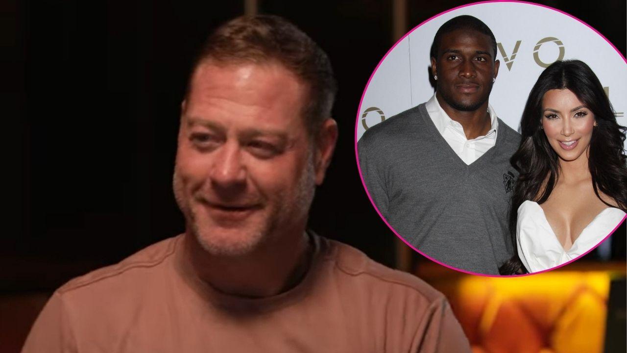 Split photo of Jeremy Shockey & Reggie Bush & Kim Kardashian