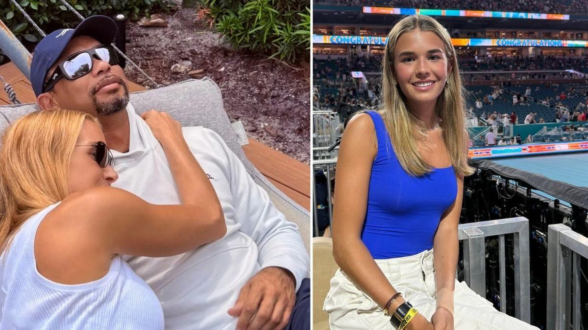 image split of kai trump, Vanessa trump and tiger woods