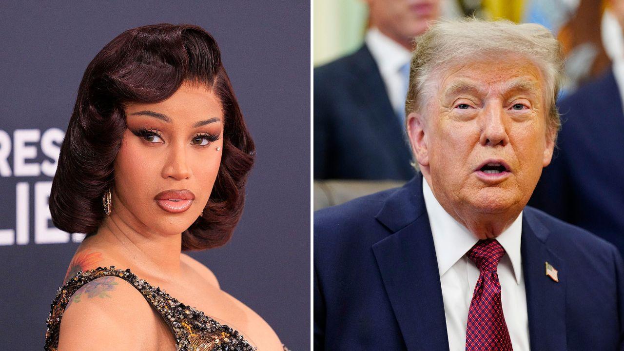 Photo of Cardi B and Donald Trump.