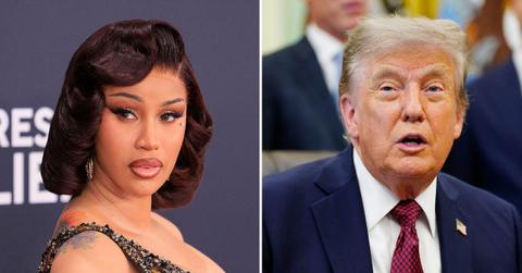 Photo of Cardi B and Donald Trump.