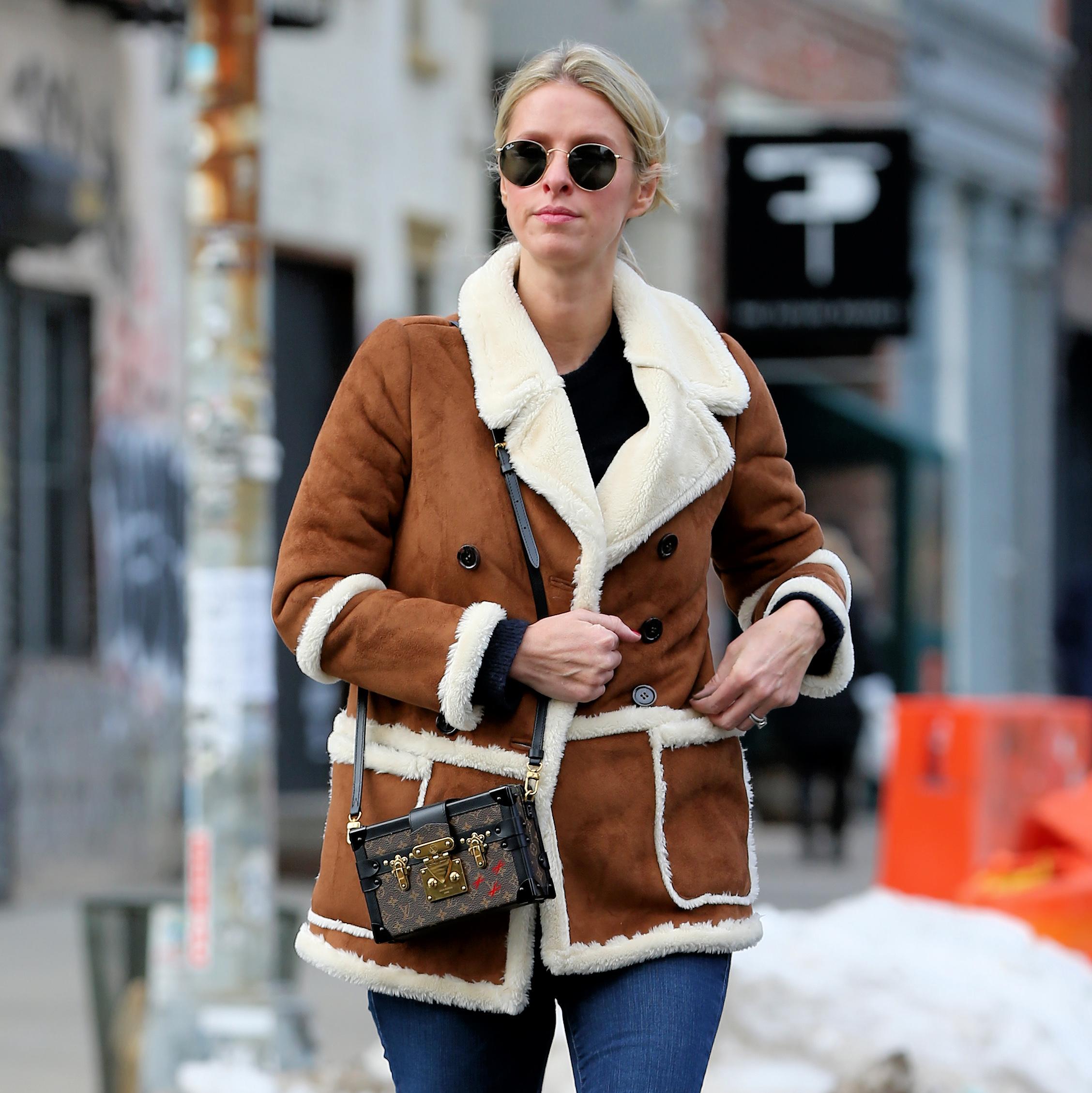 Socialite Nicky Hilton walks to the Bowery Hotel in New York City