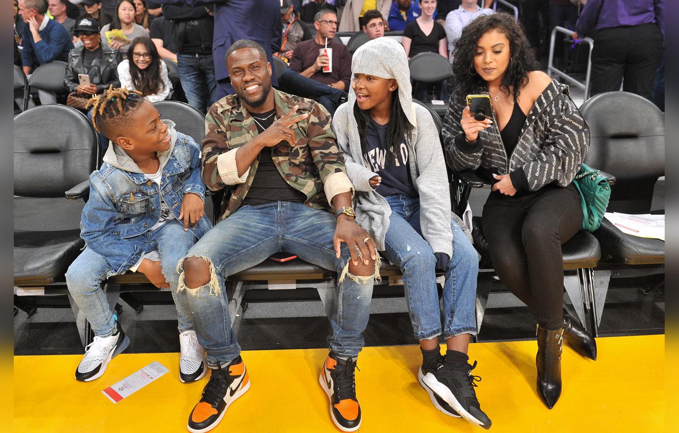 Celebrities At The Los Angeles Lakers Game