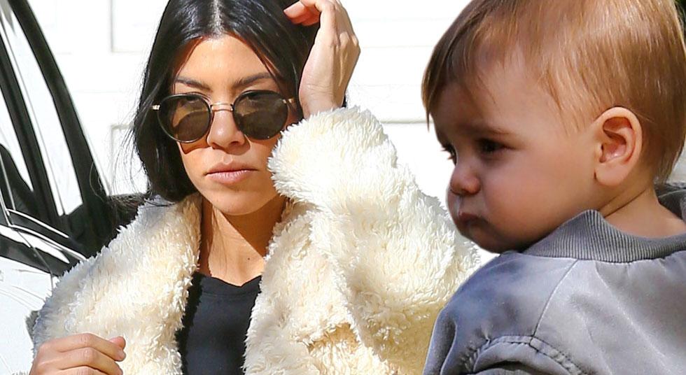 Kourtney Kardashian Looks Solemn While Taking Son Reign To Music Class ...