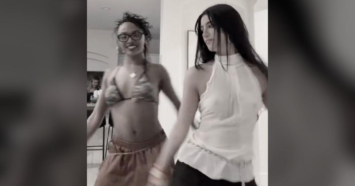 charli damelio exposes nipples see through shirt new dancing video