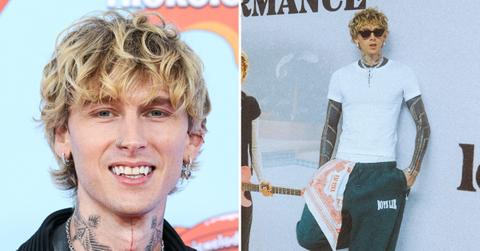 Two photos of Machine Gun Kelly