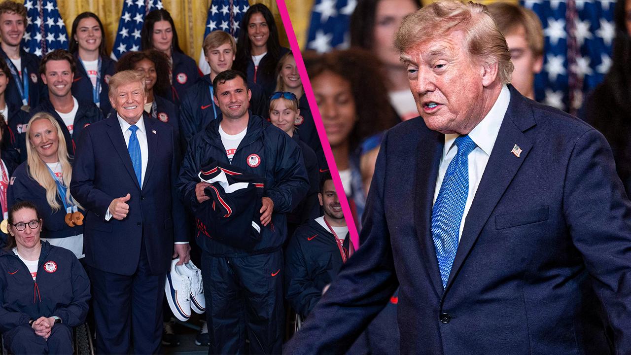 Composite photo of Donald Trump and athletes.