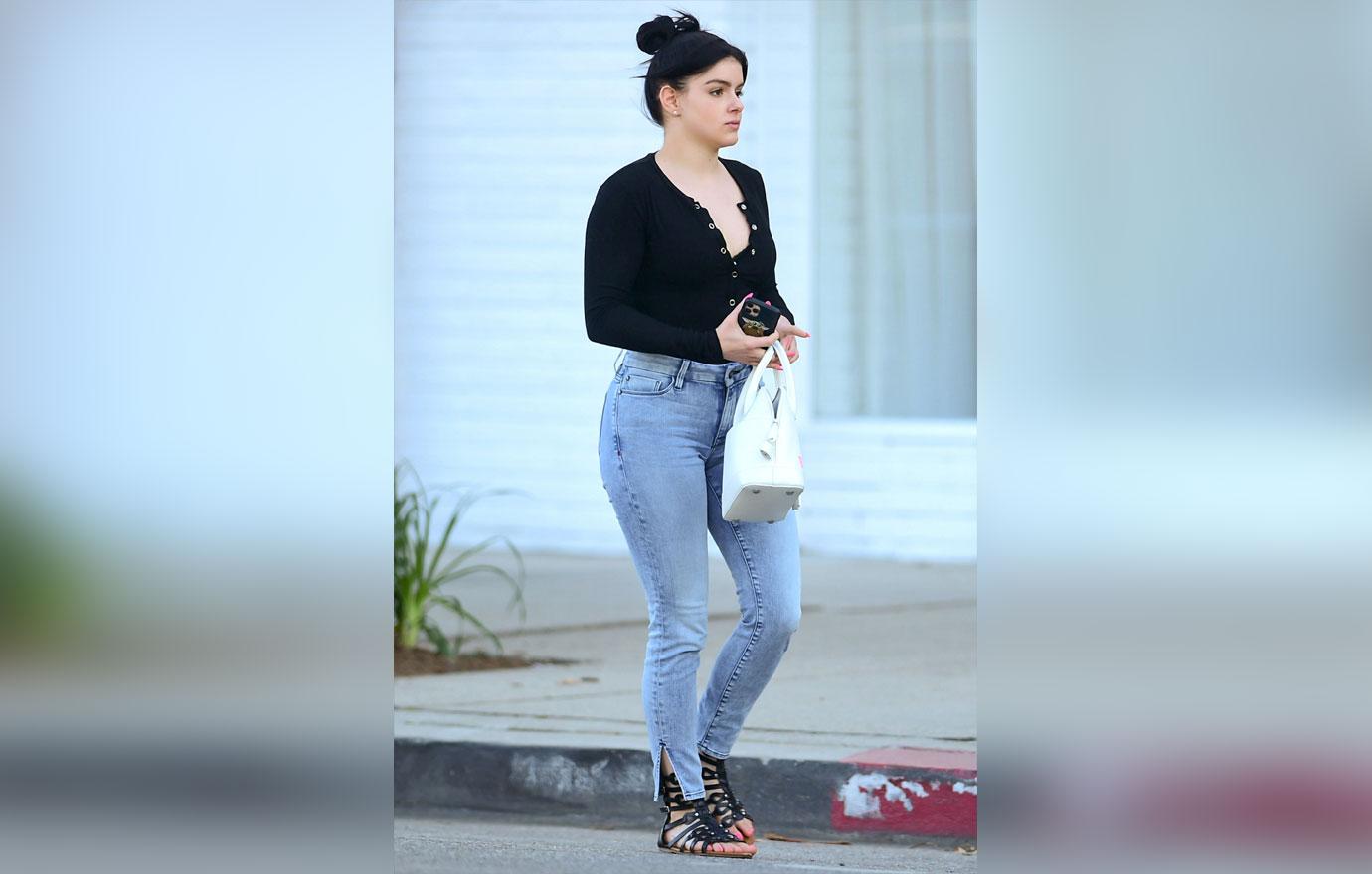 Ariel Winter Rocks Unbuttoned Top In LA