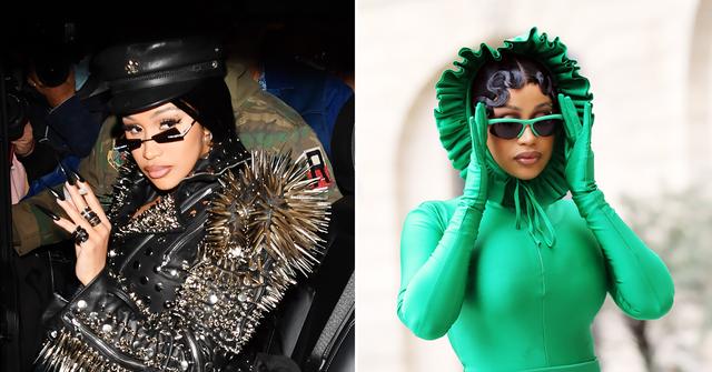 cardi b craziest look paris fashion week