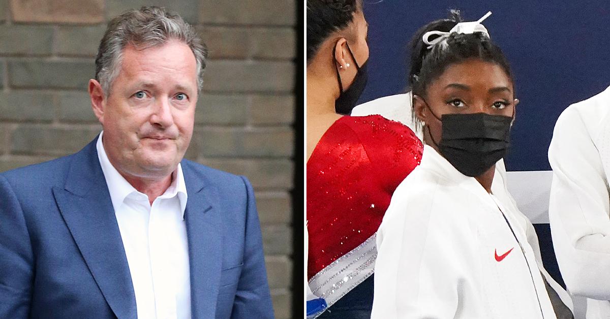 piers morgan slammed celebs shaming simone biles olympics withdrawal ok