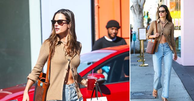 alessandra ambrosio is seen out running errands in west hollywood