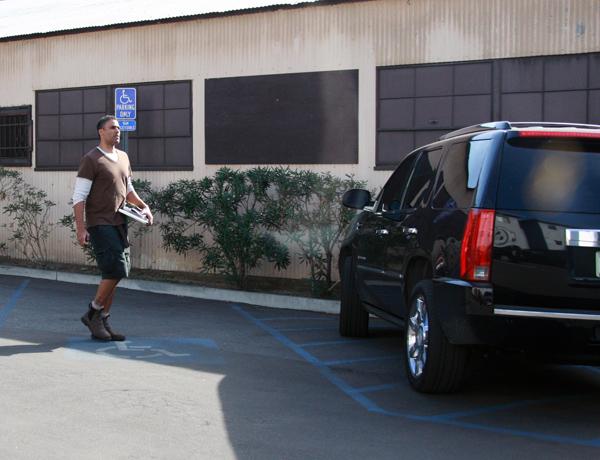 EXCLUSIVE: &#8220;BUSTED&#8221;Rick Fox parked more than one hour on the &#8220;Handicap Spot&#8221; while having lunch in Hollywood.