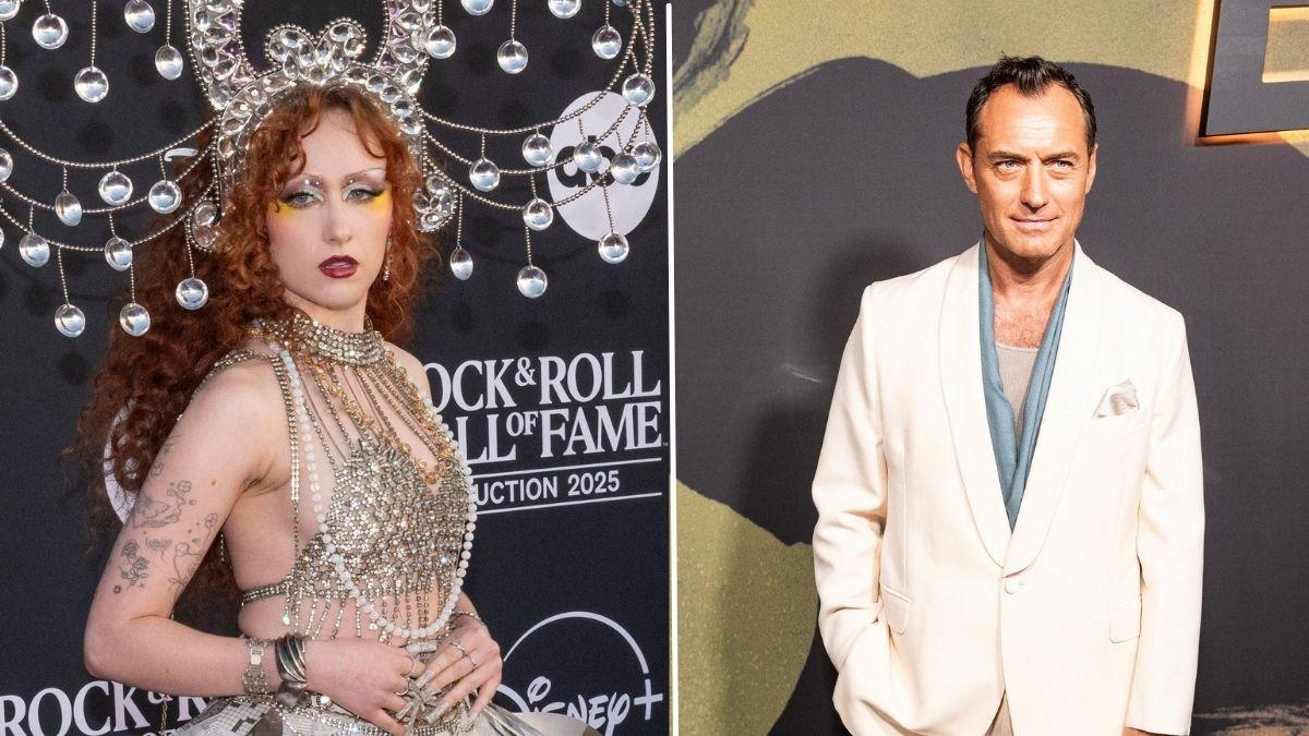 image split Chappell roan and Jude law