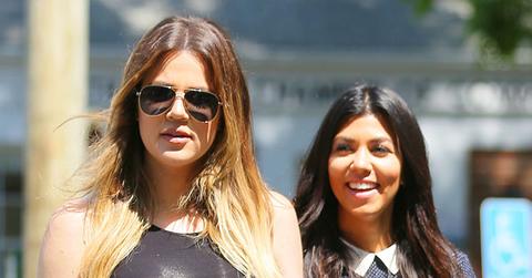 Khloe Kardashian and Kourtney Kardashian go for lunch at Zach Erdem Cafe in the Hamptons, NY