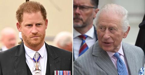 Composite photo of Prince Harry and King Charles
