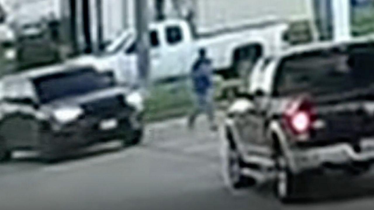 Photo of Surveillance footage obtained by NBC shows the ICE vehicle turning toward Parra.
