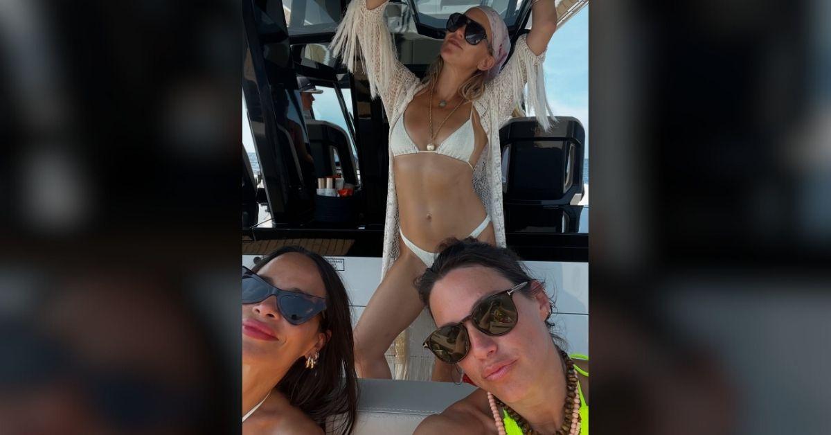 Photo of Kate Hudson's second look consisted of a white bikini.