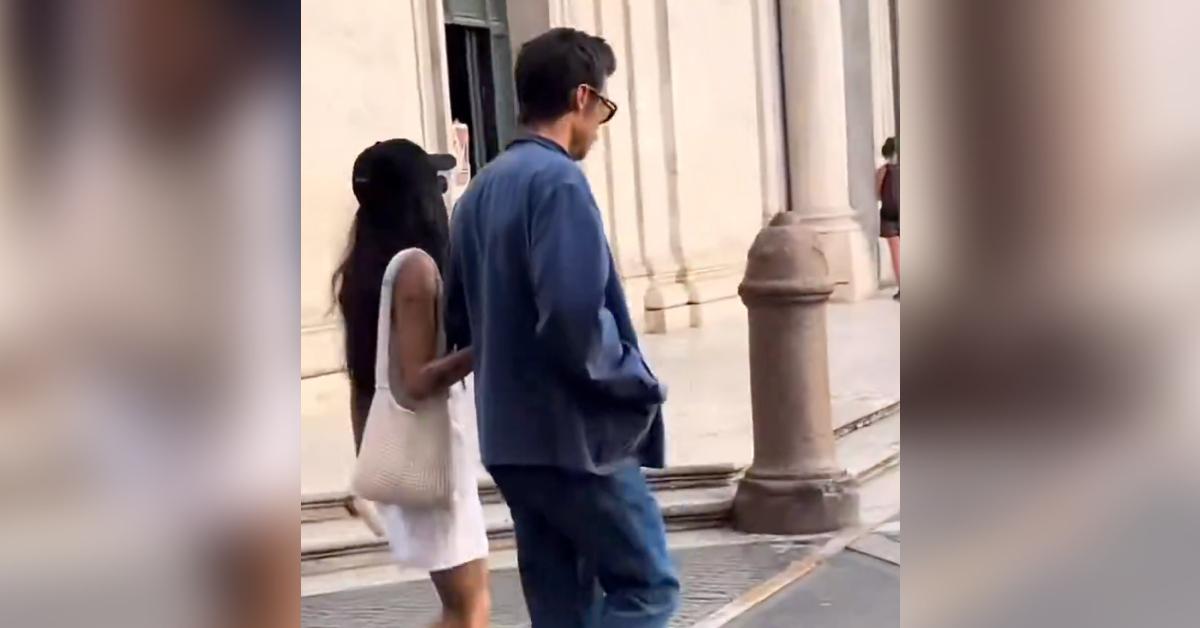 Image of Zoë Kravitz and Harry Styles were seen linking arms in Italy.