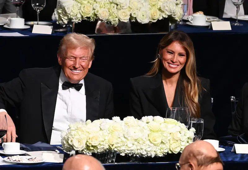 melania trump rare public dine donald barron mar a lago