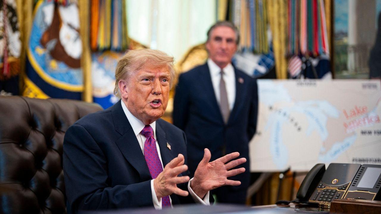 Image of The change followed Donald Trump’s push to rename the lake.