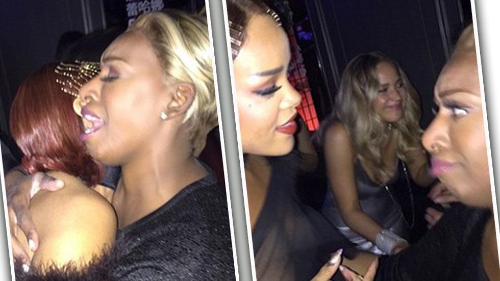 Nene leakes rihanna hug met gala after party