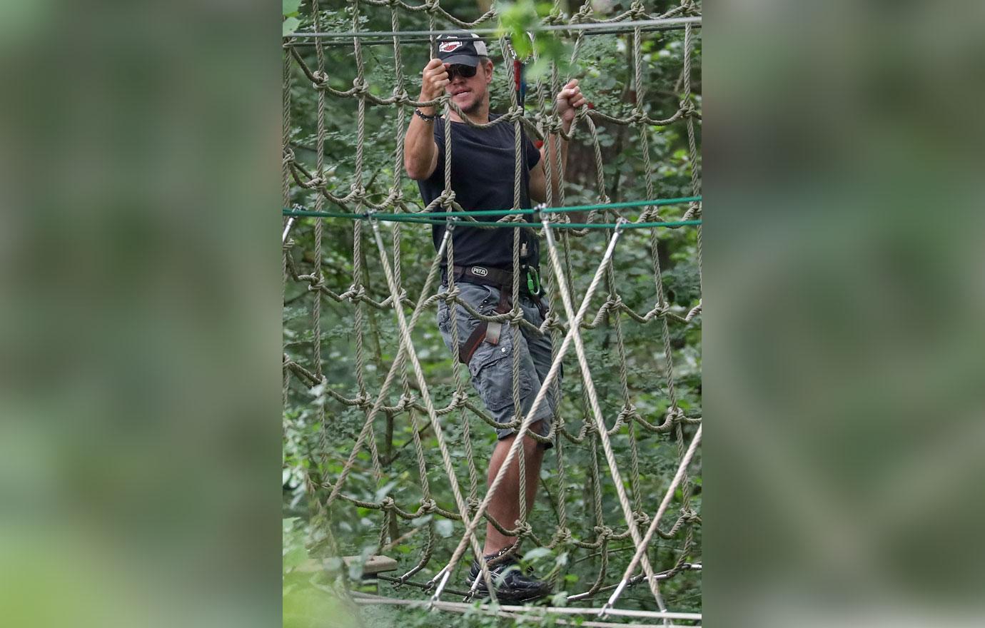 Matt damon on zipline