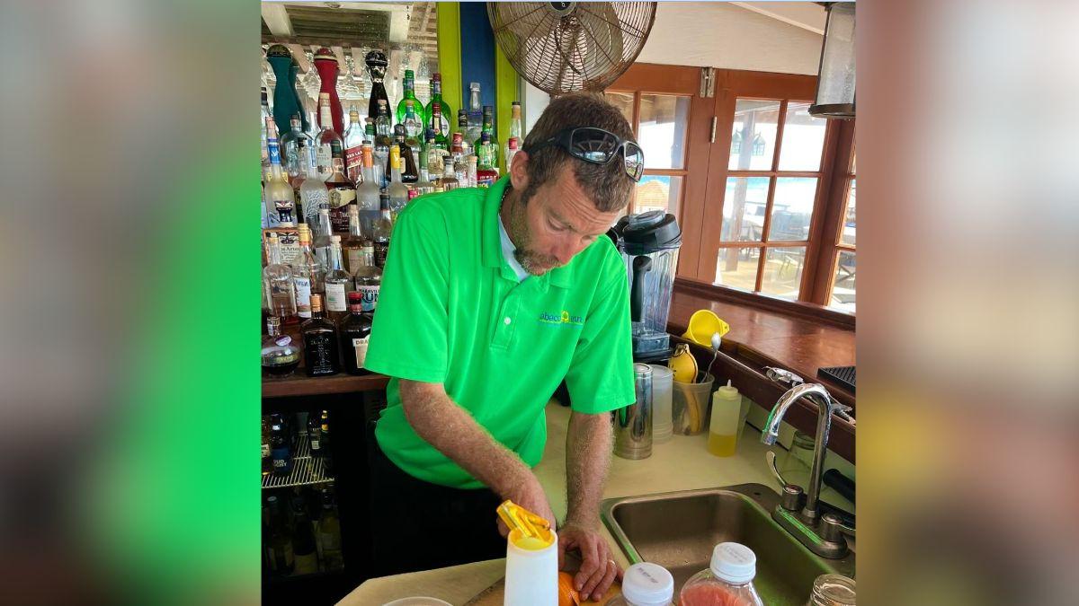 image of Brian Hooker claims his wife fell from a small dinghy.