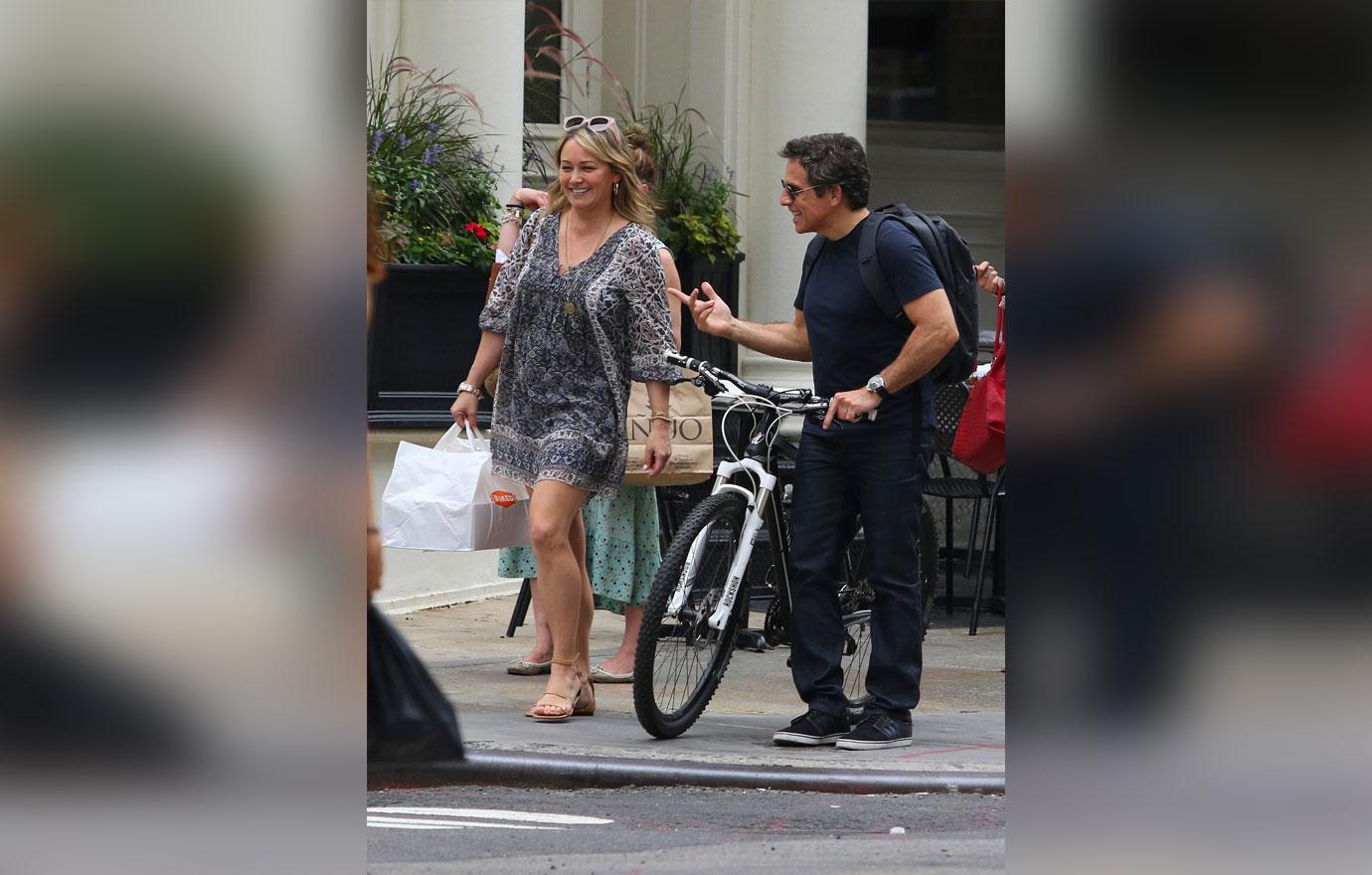 Ben stiller christine taylor happy together after split pics 02