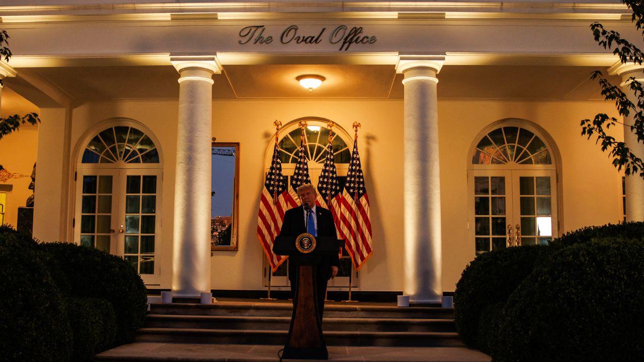 Image of The president hosted the dinner at the White House’s paved-over Rose Garden.